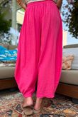 Sandbar Linen Blend Barrel Culotte Pant Watermelon